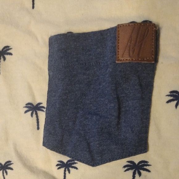 Yellow Palm Tree Kids T-Shirt with Pocket - Picture 5 of 8